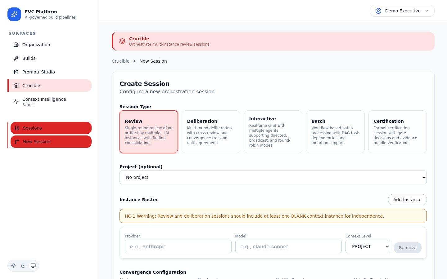 Deliberation round view showing assessments from three reviewers